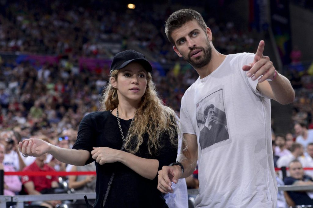 La cantante Shakira y su ex esposo, el futbolista Gerard Piqué. Foto: AFP.