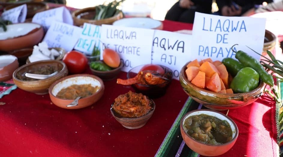 Variedades de llaqwas expuestas este domingo en Cochabamba. Foto: Ministerio de Culturas.