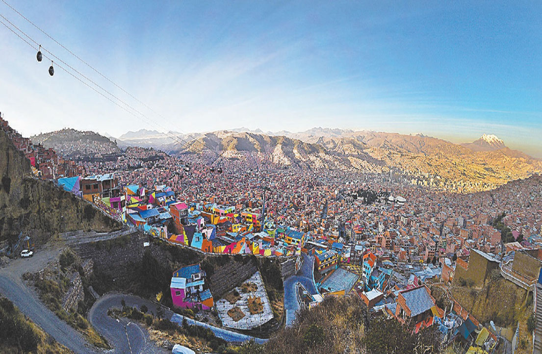 Colorida escena de La Paz