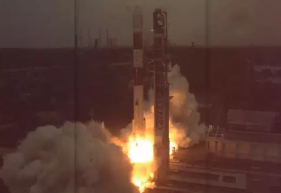 Lanzamiento del nuevo cohete SSLV-D1. Foto: ISRO.