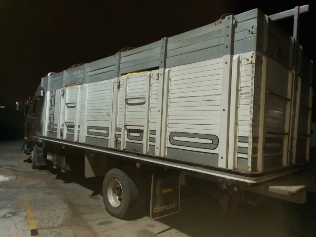 Uno de los camiones de contrabando incautados en el sur del país. Foto: CEO