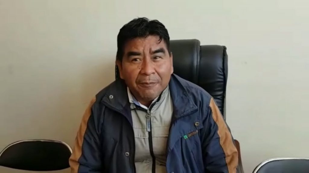 Vicepresidente del Consejo de Federaciones Campesinas de los Yungas de La Paz (Cofecay), Leonardo Calcina. Foto: Pedro Luna