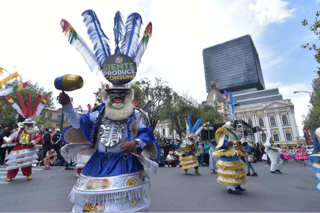 La danza de la morenada, popular en las festividades folklóricas del país. Foto: Archivo La Razón.