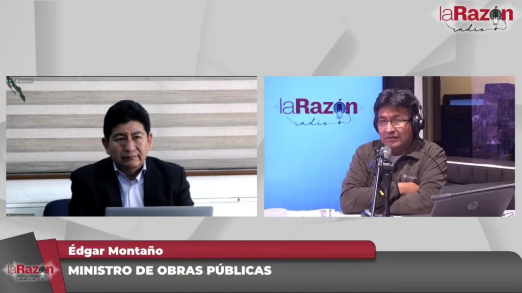Ministro de Obras Públicas en entrevista. Foto: La Razón Radio