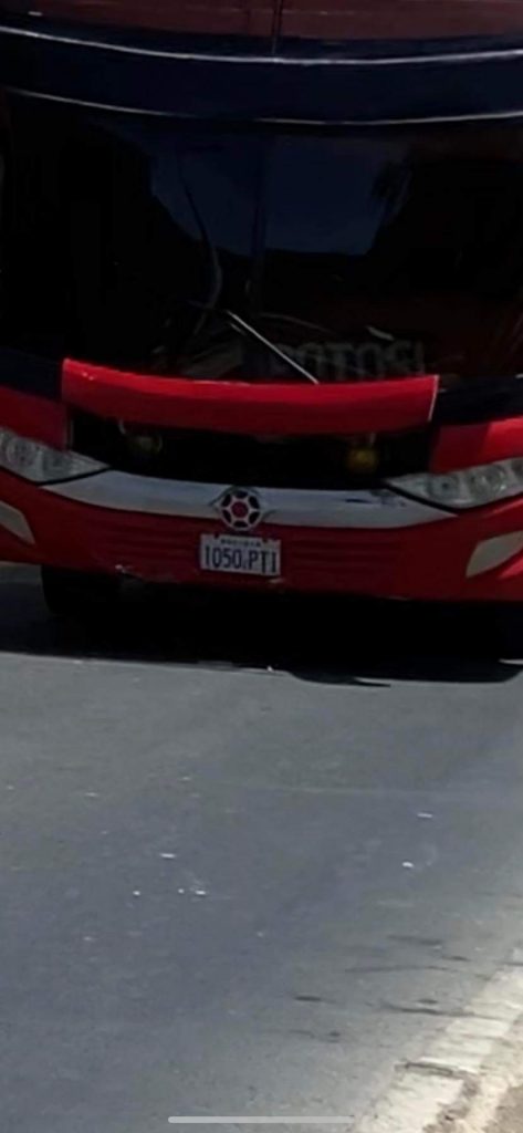 El bus infractor ya fue identificado por el número de placas.