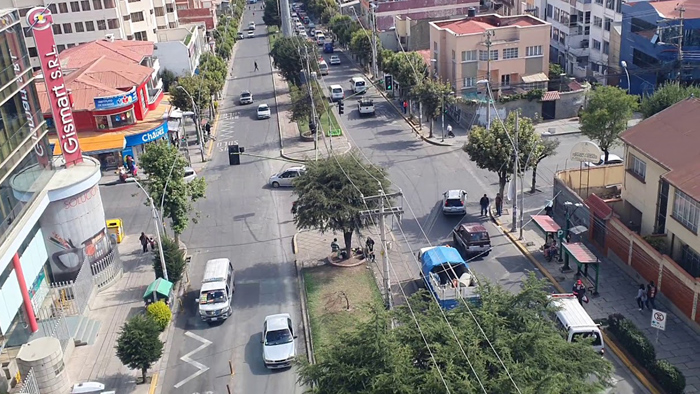 Vista de la avenida Germán Busch en Miraflores.