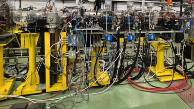 Un acelerador de partículas en el laboratorio científico europeo CERN cerca de Ginebra, Suiza, el 17 de octubre de 2022. Foto: AFP.
