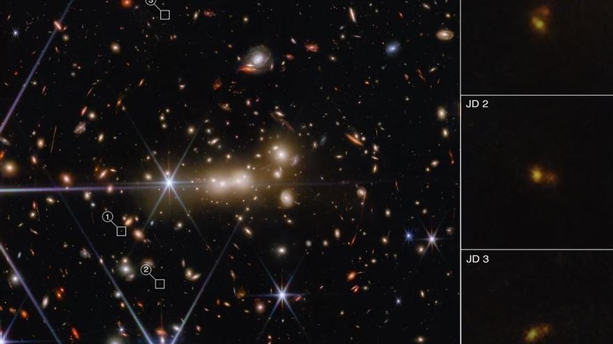 Webb halla indicios de la fusión galáctica más lejana. Foto: NASA.
