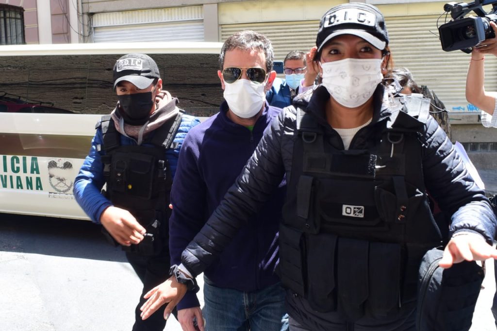 Kushner es llevado a una celda del penal de San Pedro. Foto: Rodwy Cazón-La Razón