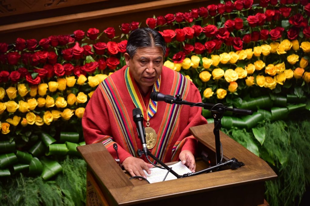 El vicepresidente del Estado, David Choquehuanca. Foto: Rodwy Cazón-La Razon