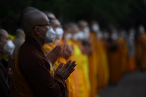Monjes budistas, imagen de referencia. Foto: AFP.