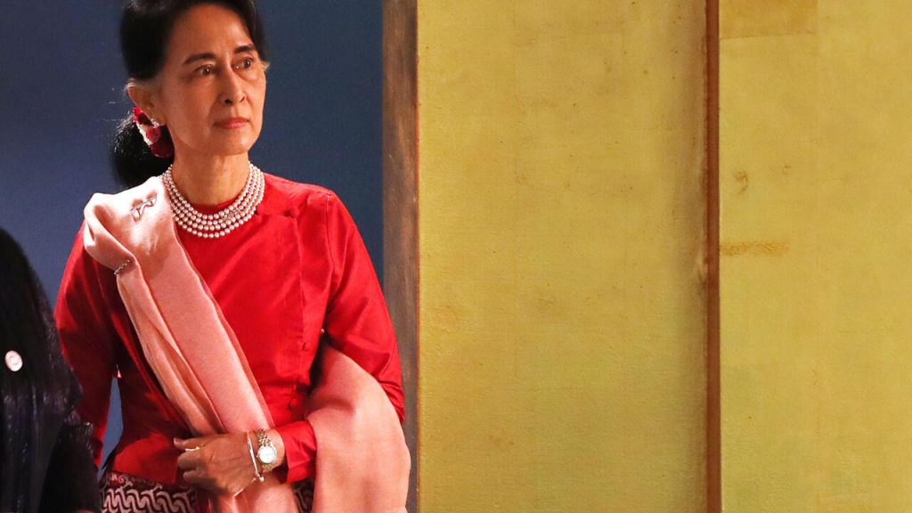 La líder civil birmana y Premio Nobel de la Paz, Aung San Suu Kyi, en una imagen de archivo de 2016. Foto: AFP.