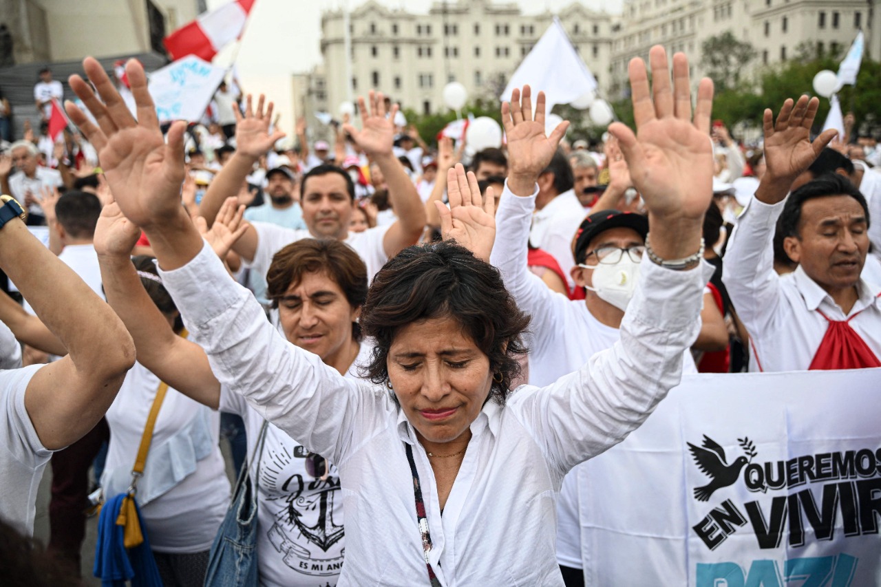 Marcha por la Paz' pide el fin de las protestas en Perú