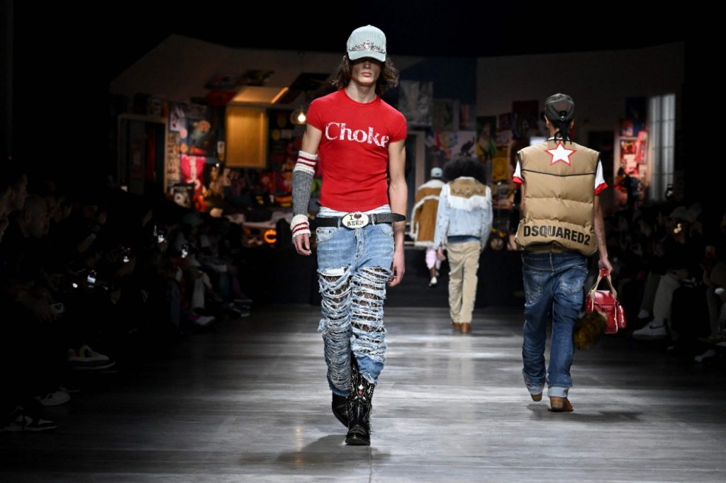 Un diseño que se vio en el inicio de la Semana de la moda masculina de Milán. Foto: AFP