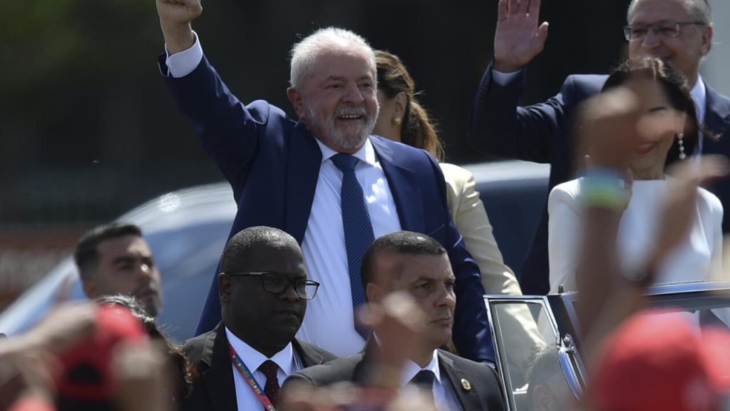 Lula durante su ceremonia de transmisión de mando, el 1 de enero de 2023, en Brasilia. Foto: AFP.