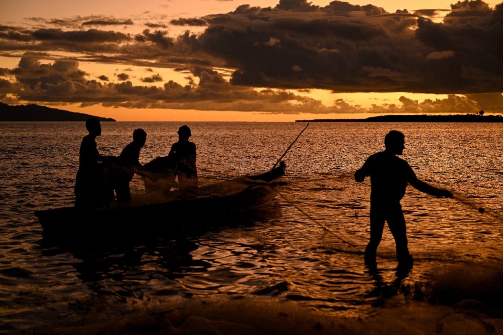 Los habitantes de Togoru, en Fiyi, temen que el cambio climático los obliguen a huir. Foto: AFP