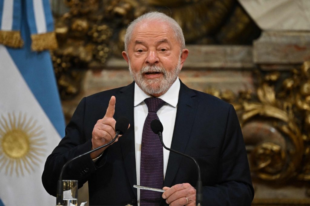 El presidente, Luiz Inácio Lula da Silva, en un discurso. Foto: AFP