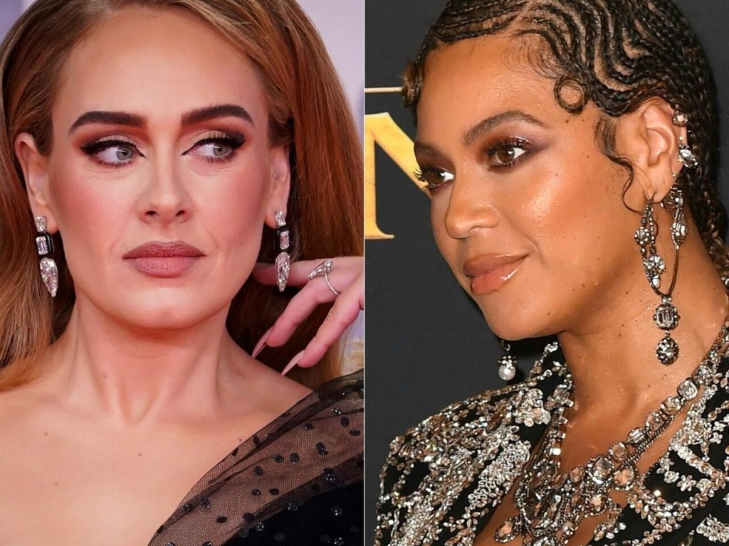 Beyoncé (D) lidera con nueve las nominaciones a la 65ª edición de los premios Grammy, seguida por Kendrick Lamar con ocho, y Adele (I) y Brandi Carlile, con siete cada una. Foto: AFP.