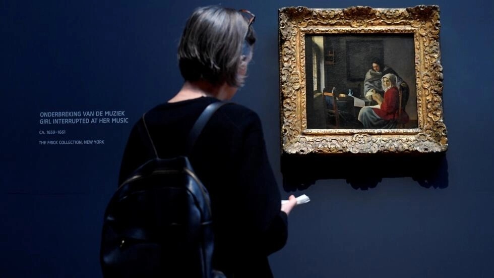 Una de las obras de la muestra retrospectiva de Vermeer en Ámsterdam. Foto: AFP