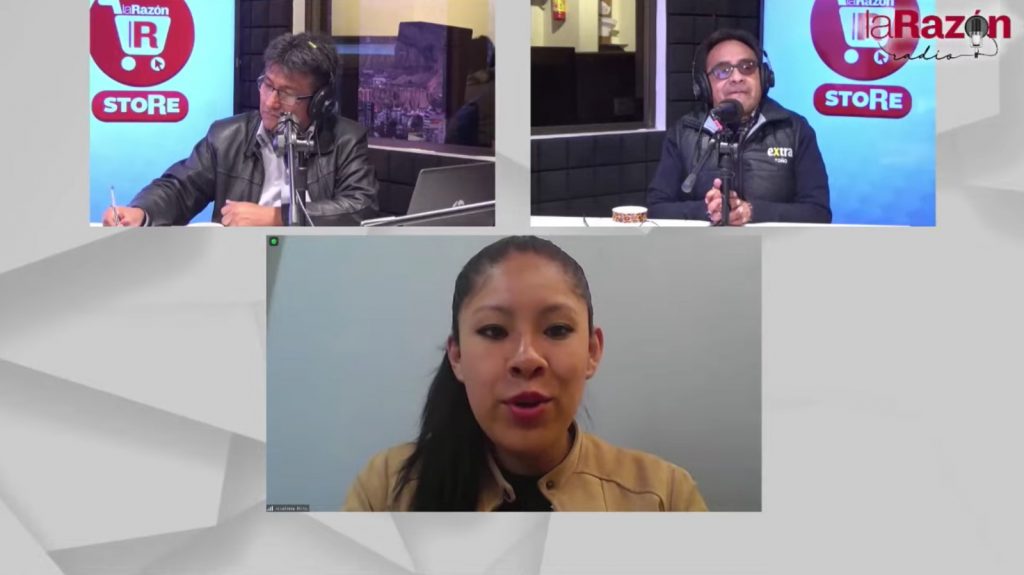 La concejala de La Paz del Movimiento Al Socialismo (MAS) Joselinne Pinto habla de presupuesto en La Razón Radio. Foto: La Razón