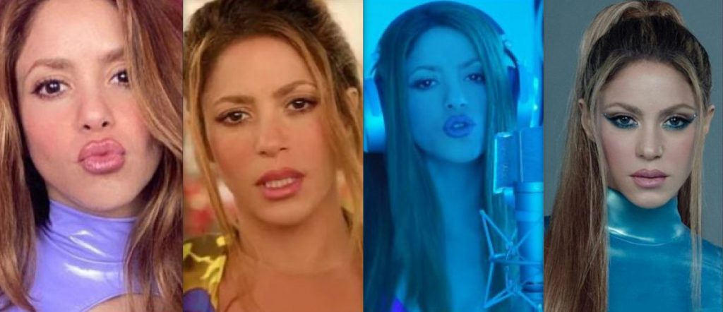 Imágenes de Shakira en los cuatro videoclips de las canciones dedicadas a Gerard Piqué. Capturas: YouTube.