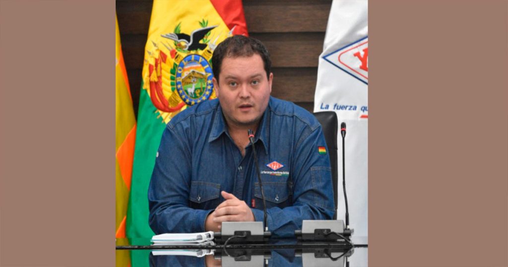 El presidente ejecutivo de YPFB.