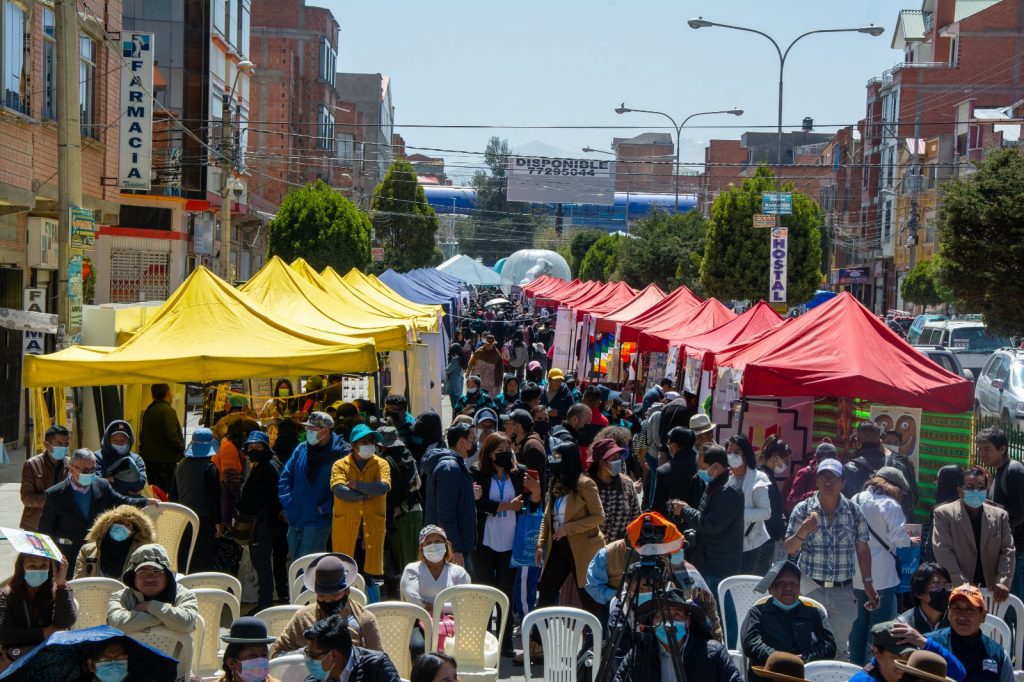 Una vista de la anterior Feria Cultural del Libro en El Alto. Foto: FCBCB