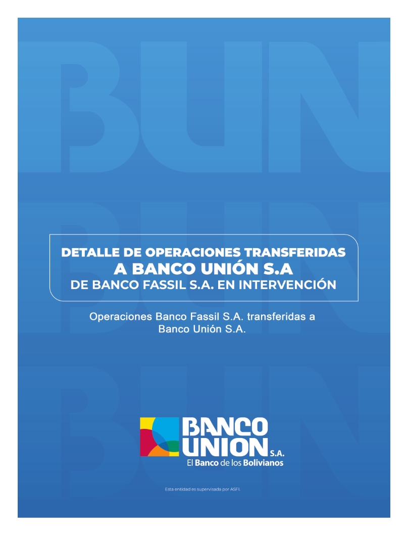 BANCO UNIÓN OPERACIONES BANCO FASSIL