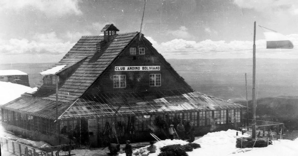 La cabaña en una foto de 1940.