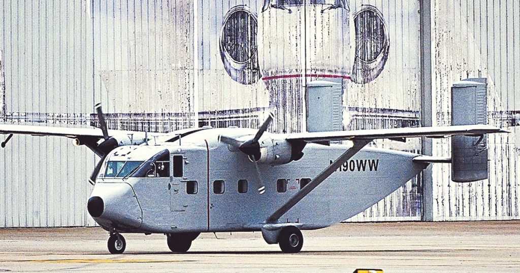 Avión Skyvan PA-51, utilizado en 1977 para los denominados ‘vuelos de la muerte’.