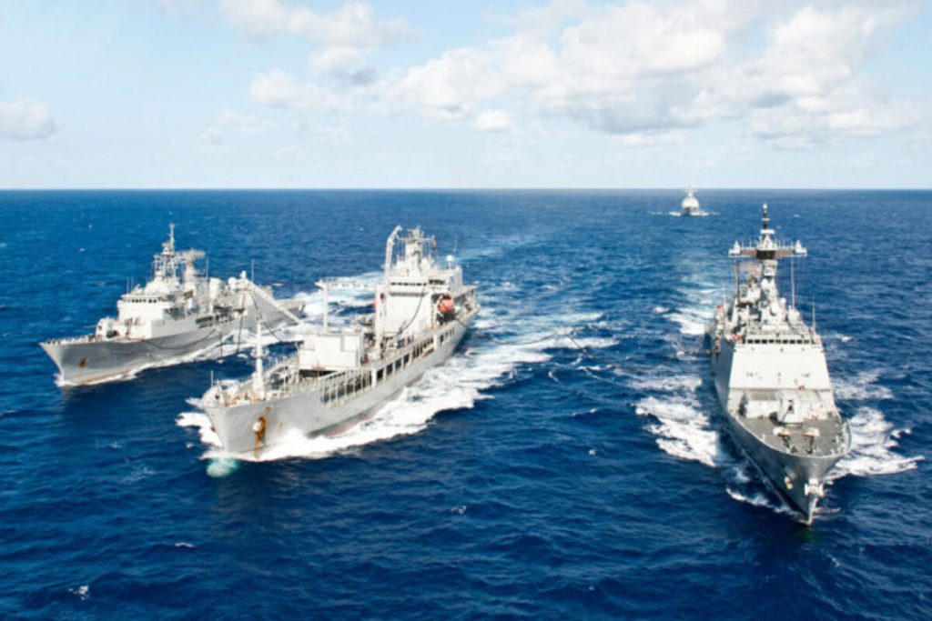Imagen referencial de buques de guerra chinos en Taiwán