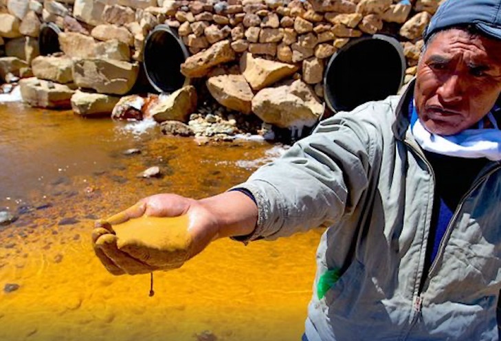 Regantes de Potosí denuncian contaminación por minería ilegal.