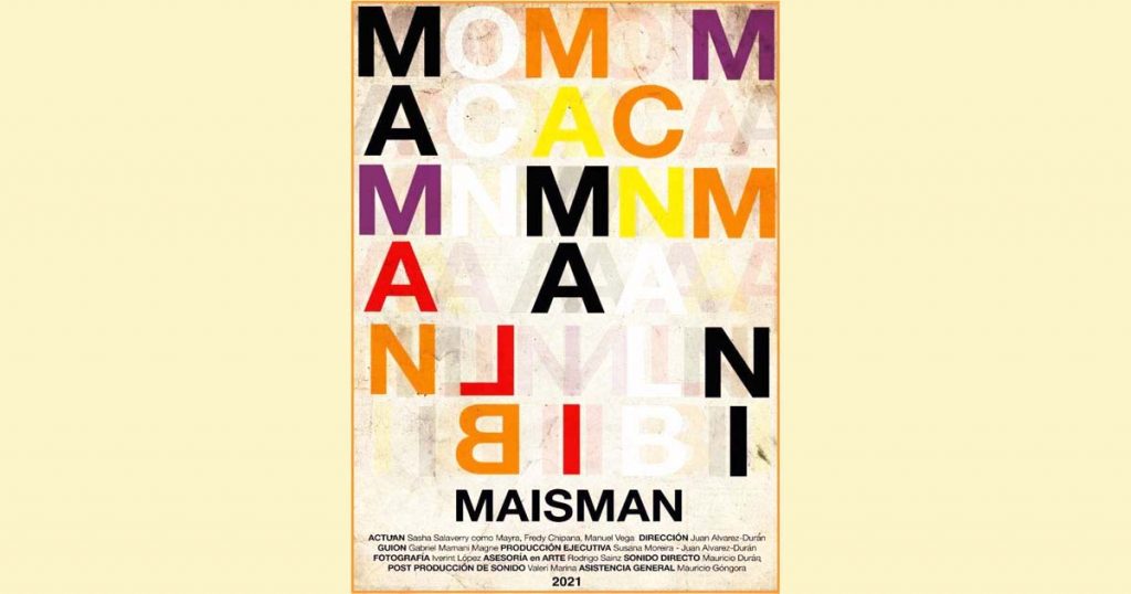 El afiche del corto ‘Maisman’, con las actuaciones de Freddy Chipana y Sasha Salaverry