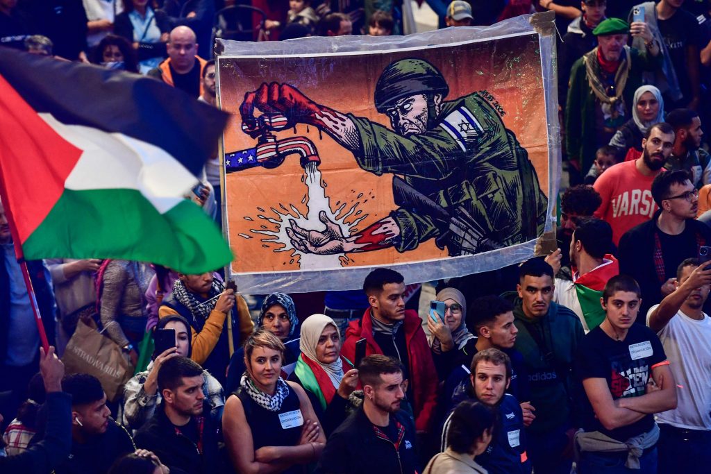 Protestas a favor de Palestina en Lisboa, se alinean con el pedido de CICR sobre Gaza.