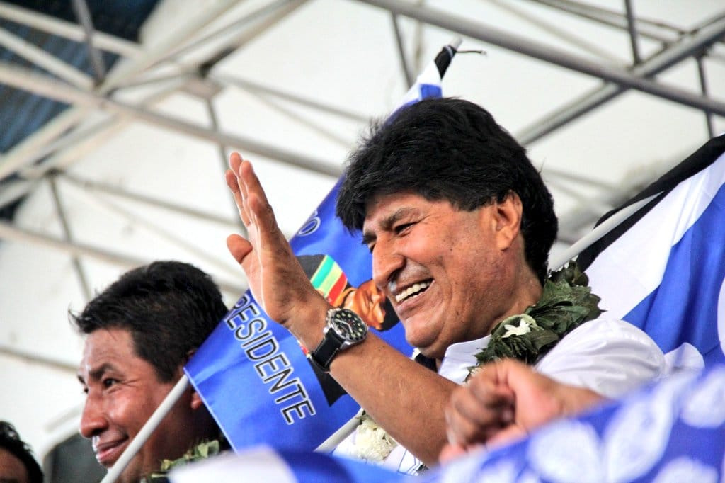 Evo Morales, cuando fue elegido presidente del MAS en Lauca Ñ.