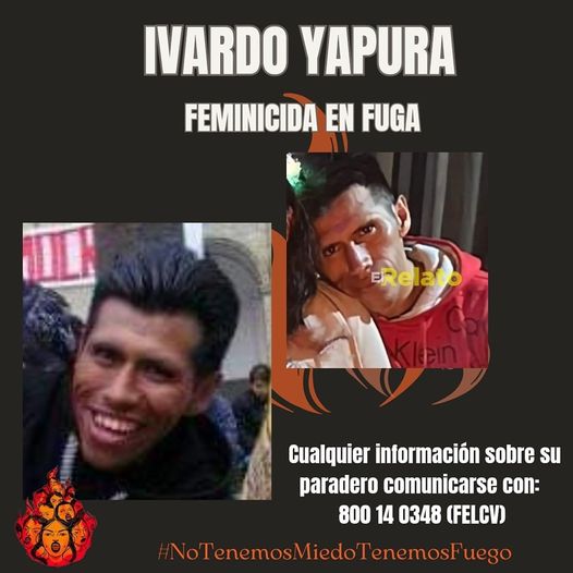 La Policía busca a Ivardo Yapura, el feminicida de Hilda.